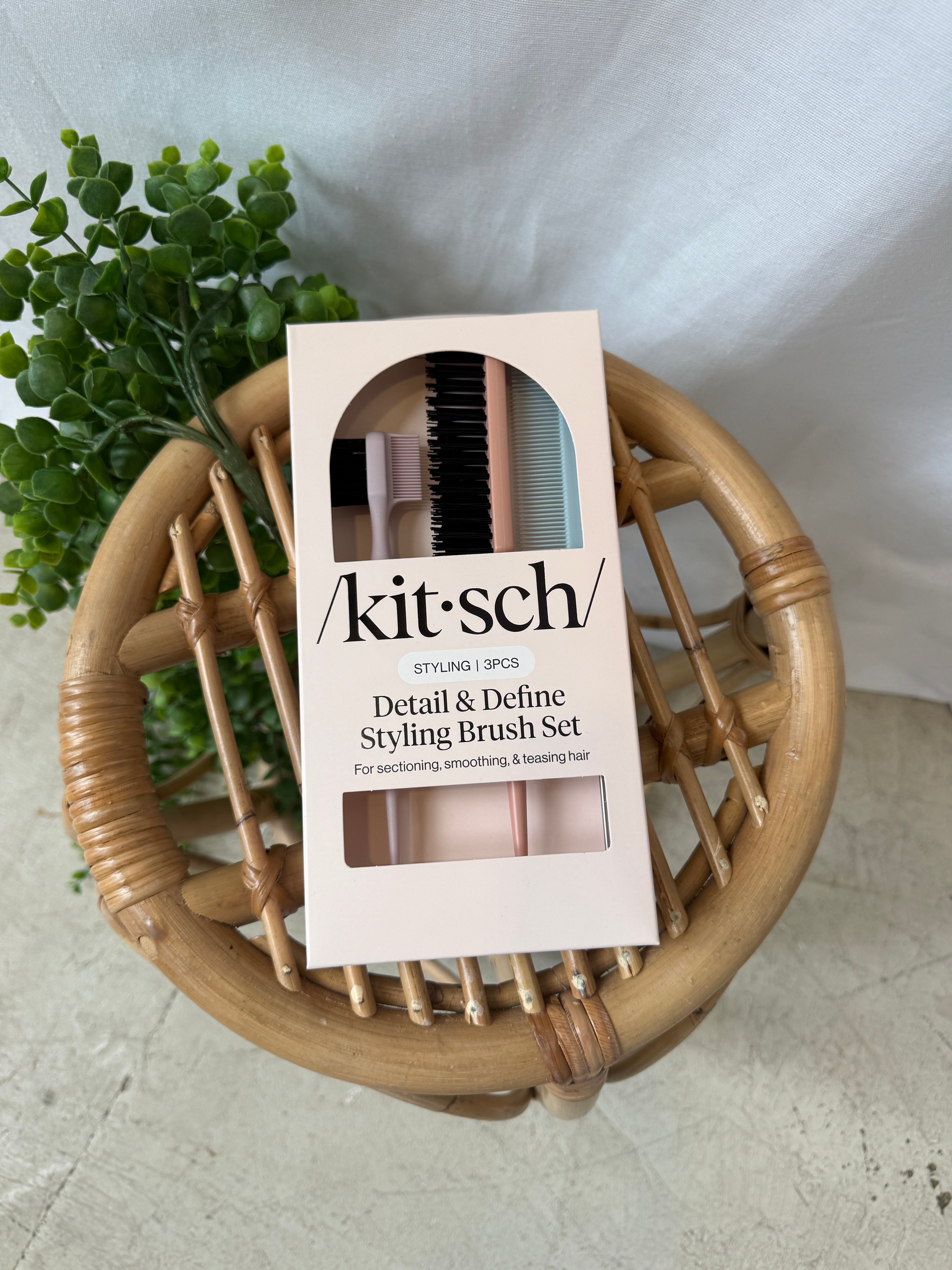 Kitsch Detail & Define Brush Set-Hair Accessories-kitsch-The Silo Boutique, Women's Fashion Boutique Located in Warren and Grand Forks North Dakota