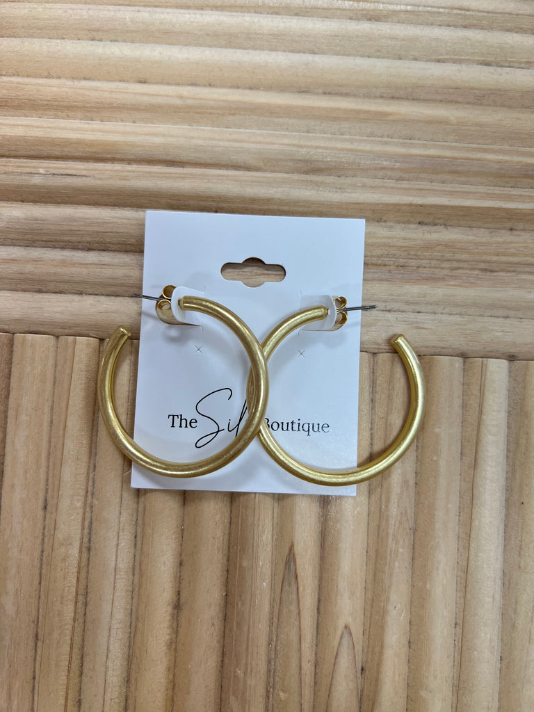Night Out Gold Dipped Hoop Earrings-Earrings-Fame-The Silo Boutique, Women's Fashion Boutique Located in Warren and Grand Forks North Dakota