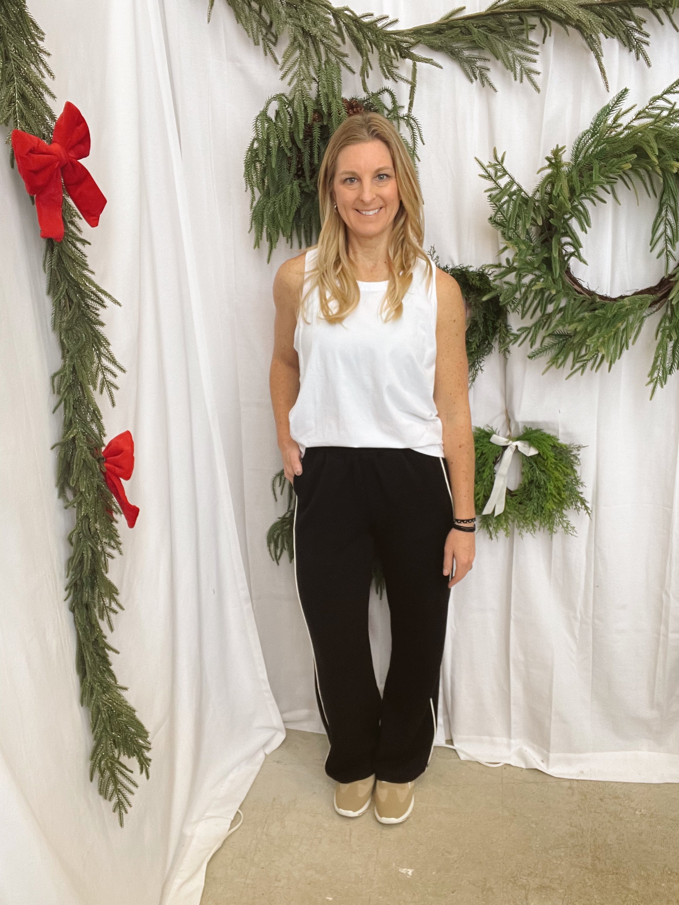 Mono B Tank Top-White-Tank Tops-mono b-The Silo Boutique, Women's Fashion Boutique Located in Warren and Grand Forks North Dakota