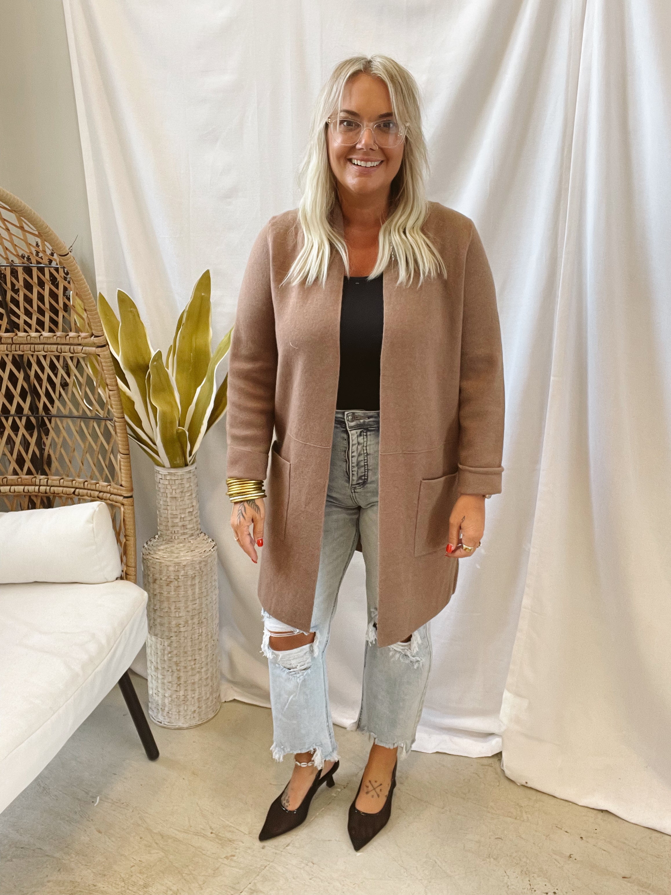 Cool Oaklyn Coat-Cocoa-Cardigans-be cool-The Silo Boutique, Women's Fashion Boutique Located in Warren and Grand Forks North Dakota