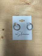 Splendid CZ Twist Hoops-earrings-splendid iris-The Silo Boutique, Women's Fashion Boutique Located in Warren and Grand Forks North Dakota