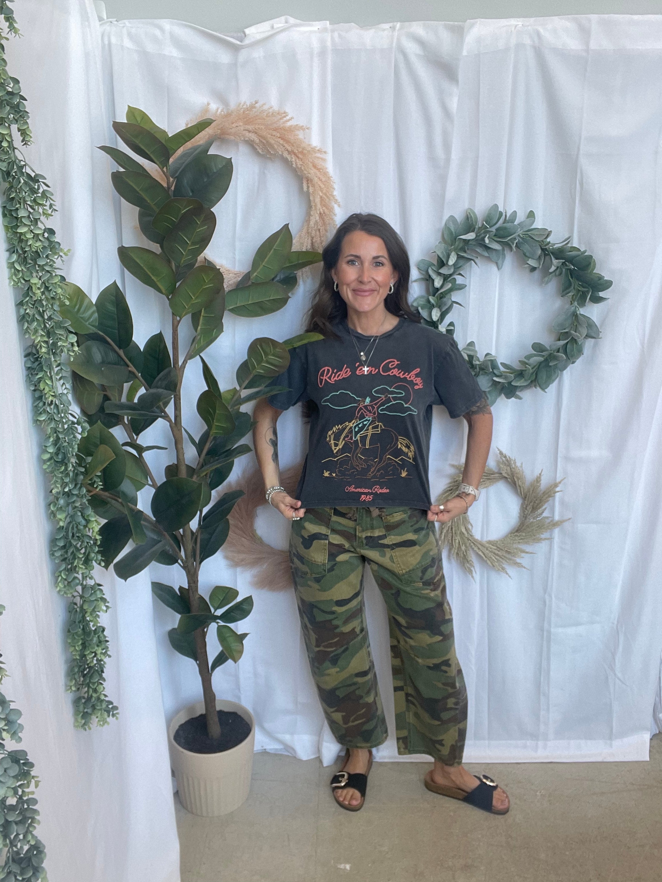 Puff Ride Em Graphic Tee-Final Sale-Graphic Tees-zutter-The Silo Boutique, Women's Fashion Boutique Located in Warren and Grand Forks North Dakota