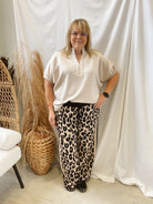 Wide Leg Crop Leopard Pants-Pants-entro-The Silo Boutique, Women's Fashion Boutique Located in Warren and Grand Forks North Dakota