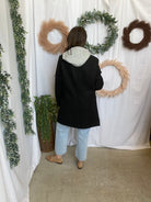 Allie Hooded Jacket-Black-Coats & Jackets-love tree-The Silo Boutique, Women's Fashion Boutique Located in Warren and Grand Forks North Dakota