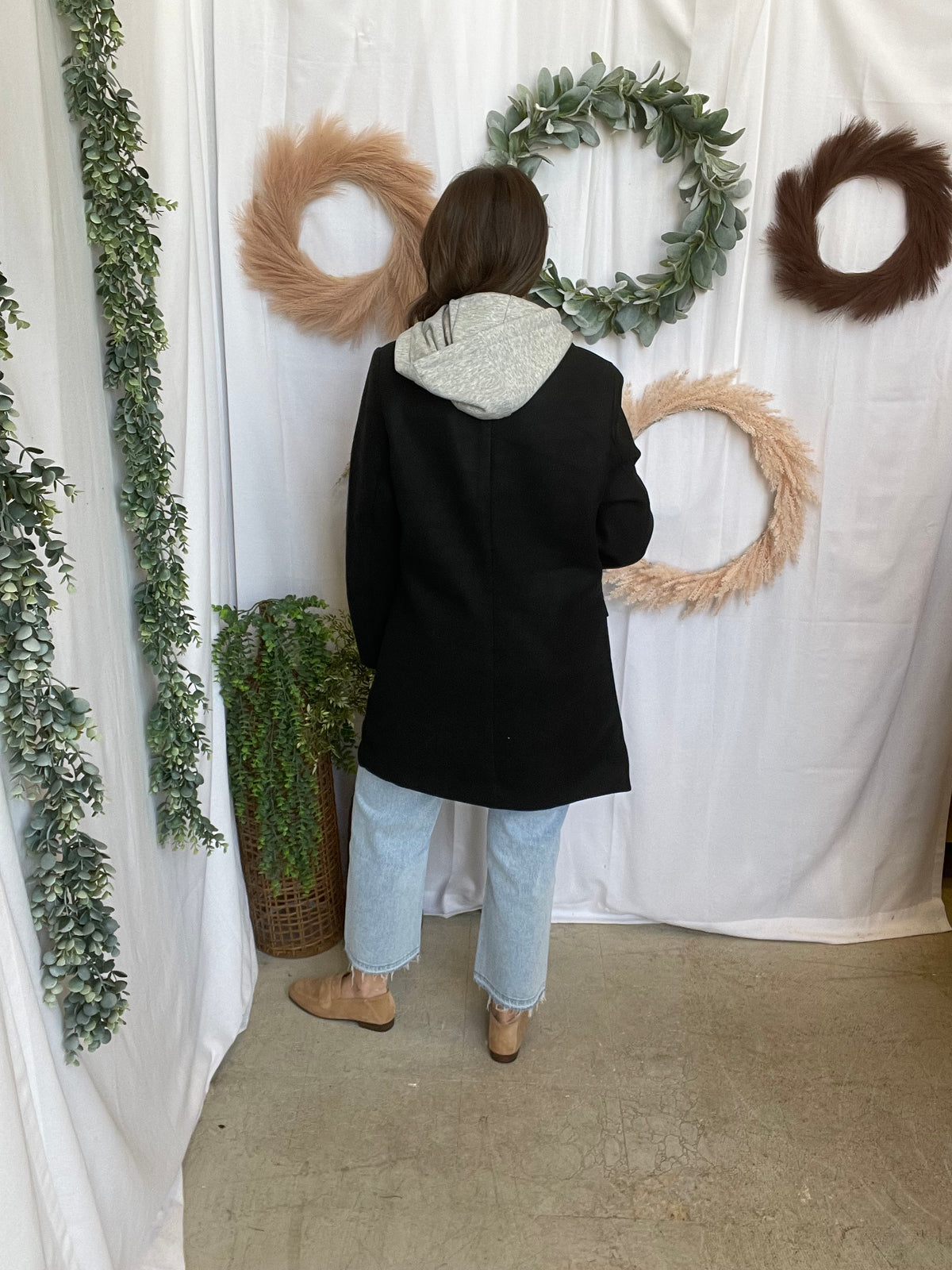Allie Hooded Jacket-Black-Coats & Jackets-love tree-The Silo Boutique, Women's Fashion Boutique Located in Warren and Grand Forks North Dakota