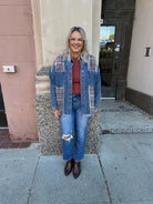 Jane Denim and Plaid-Shackets-jade-The Silo Boutique, Women's Fashion Boutique Located in Warren and Grand Forks North Dakota