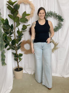 Cotierra Ribbed Tank Top-Black-Tank Tops-cotierra-The Silo Boutique, Women's Fashion Boutique Located in Warren and Grand Forks North Dakota