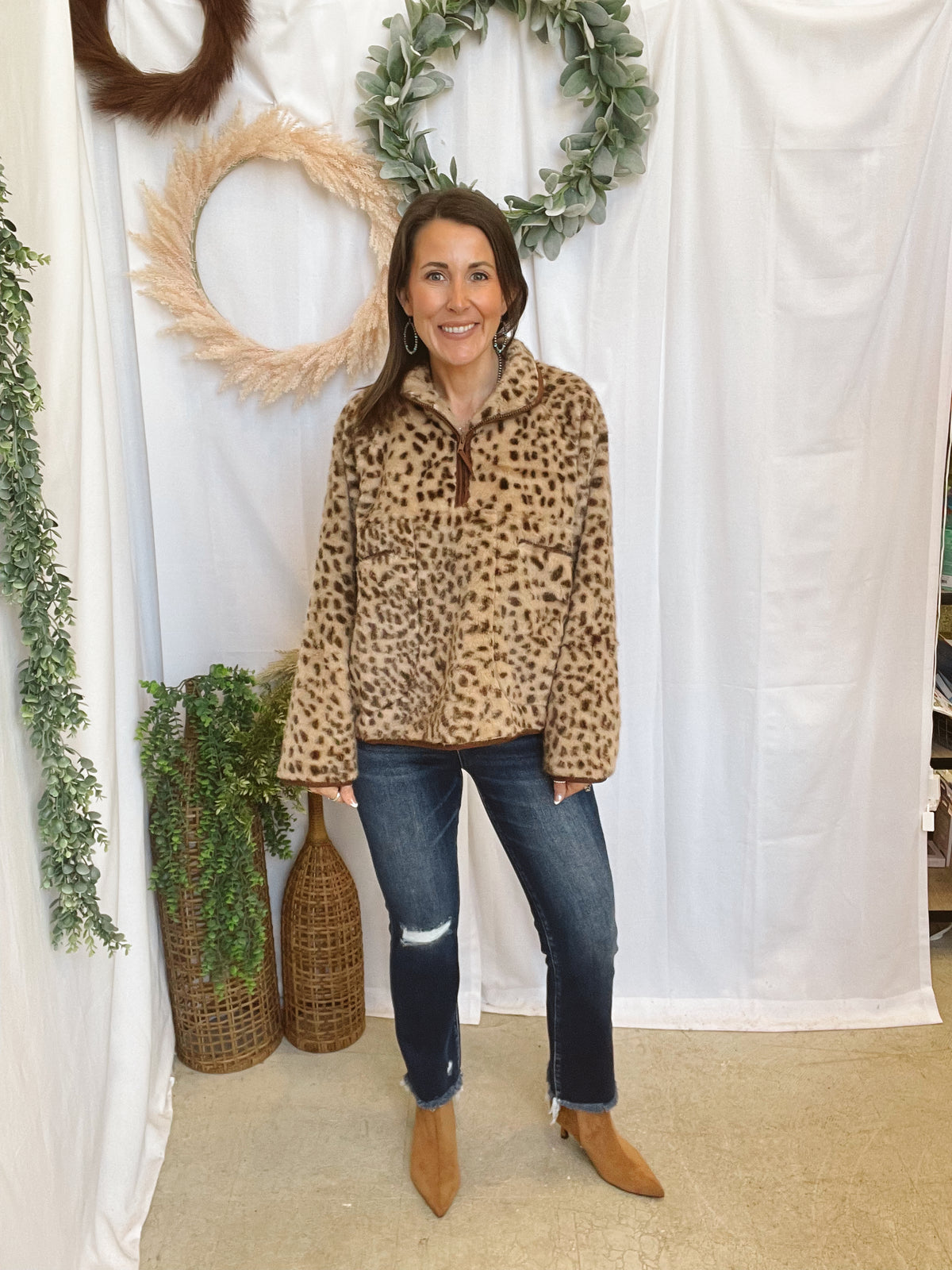 Tasha Faux Fur Sweatshirt-sweashirts-tcec-The Silo Boutique, Women's Fashion Boutique Located in Warren and Grand Forks North Dakota