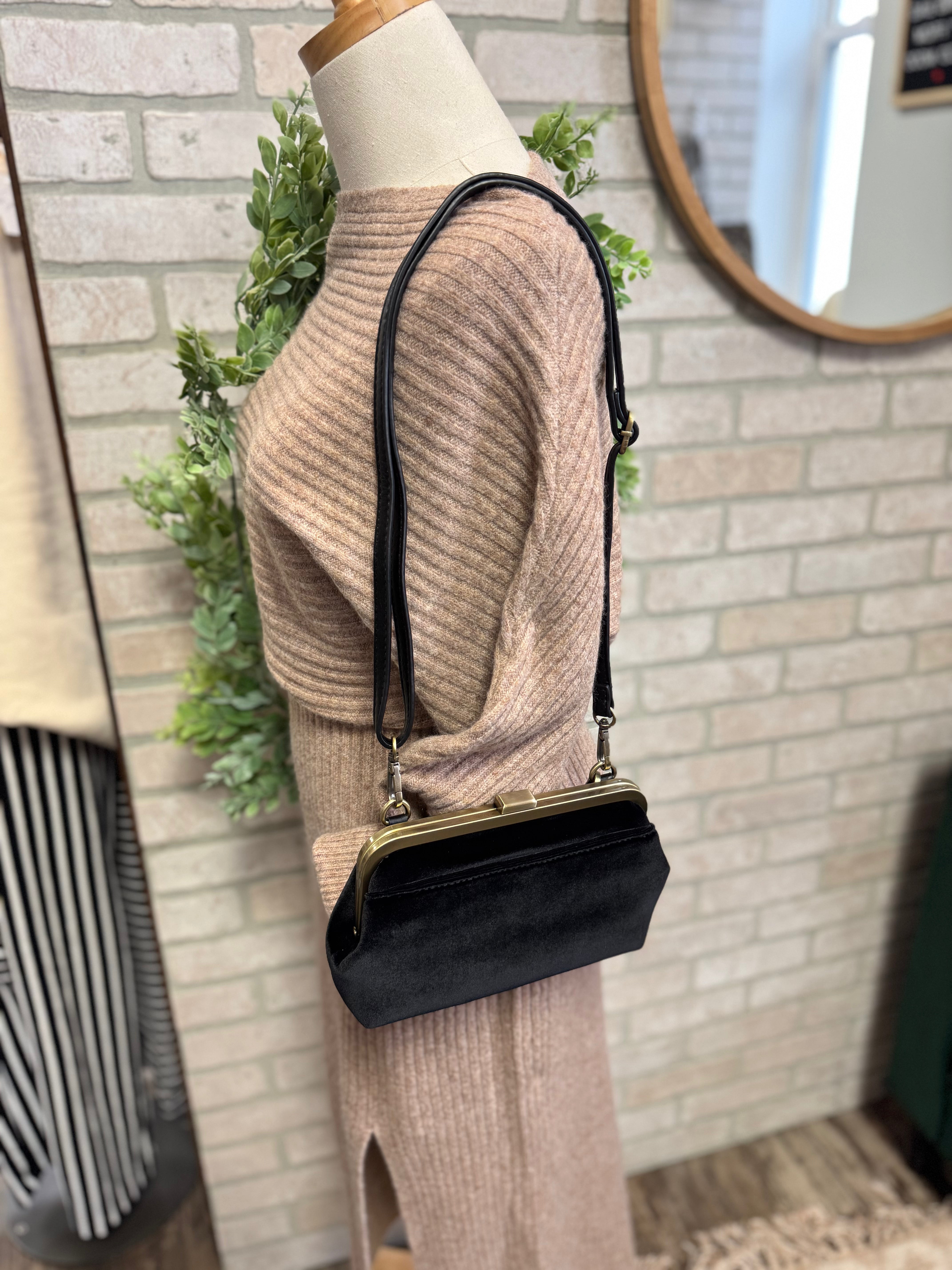 Joy Susan Vivie Crossbody-Black-Final Sale-Crossbody Purses-joy susan-The Silo Boutique, Women's Fashion Boutique Located in Warren and Grand Forks North Dakota