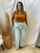 Mono B Scoop Long Sleeve Top-Amber-Long Sleeve Tops-mono b-The Silo Boutique, Women's Fashion Boutique Located in Warren and Grand Forks North Dakota