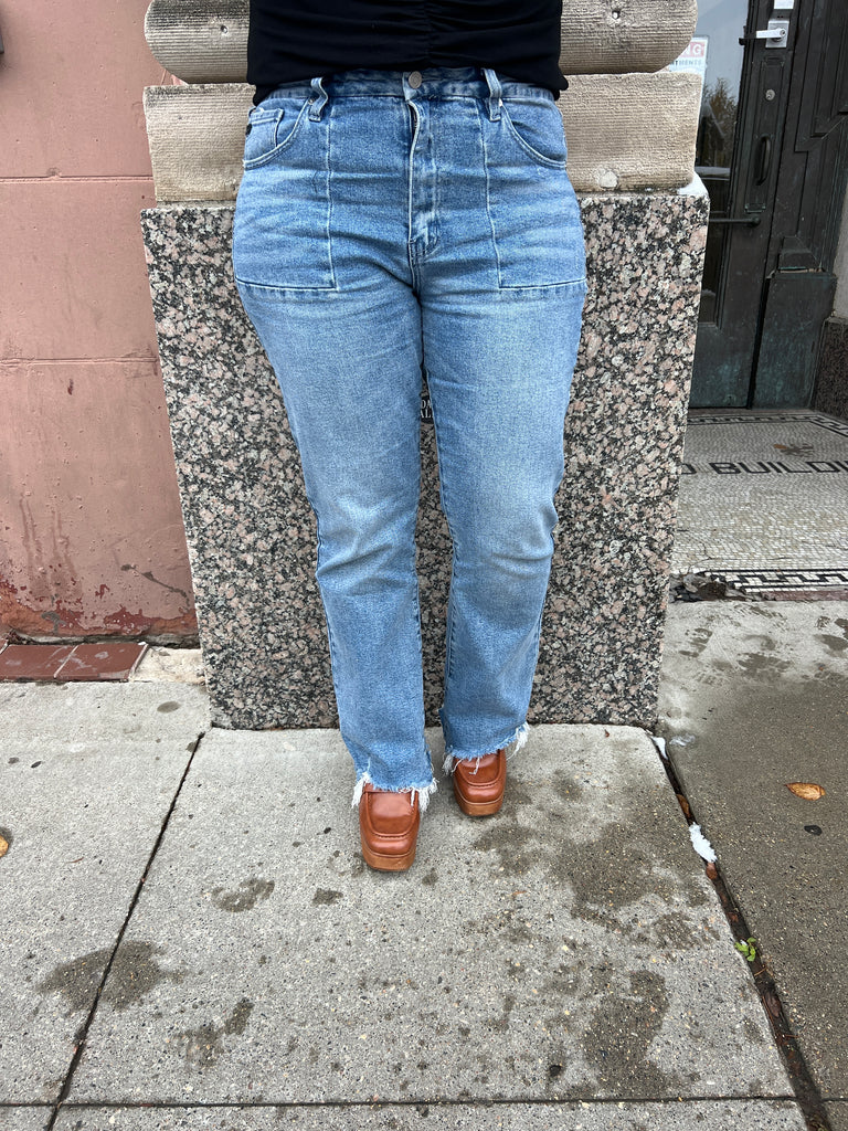 KanCan Vintage High Rise Flare Jeans-Jeans-KANCAN-The Silo Boutique, Women's Fashion Boutique Located in Warren and Grand Forks North Dakota