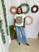 Retro Tiger Sweater-Sweaters-day-The Silo Boutique, Women's Fashion Boutique Located in Warren and Grand Forks North Dakota