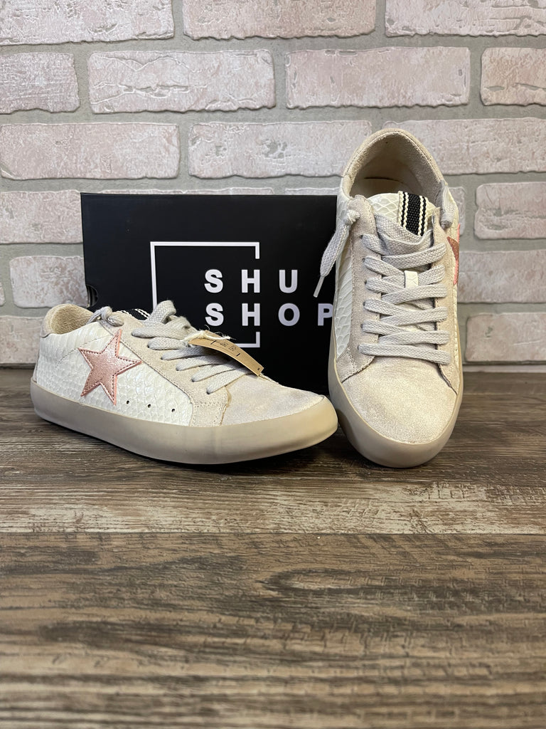 ShuShop Paula Off White Snake Sneaker-Shoes-shushop-The Silo Boutique, Women's Fashion Boutique Located in Warren and Grand Forks North Dakota