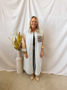 Ang Long Leopard and Striped Shirt Dress-Long Sleeve Tops-entro-The Silo Boutique, Women's Fashion Boutique Located in Warren and Grand Forks North Dakota