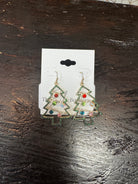 Green Tree Dangle Earrings-Earrings-what's hot-The Silo Boutique, Women's Fashion Boutique Located in Warren and Grand Forks North Dakota