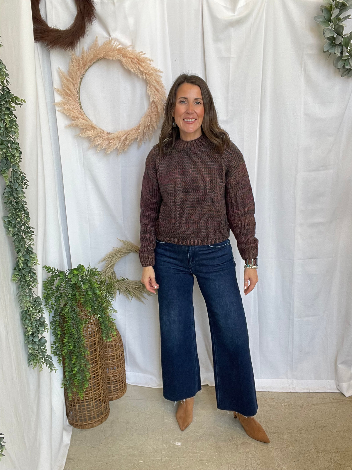 Max Mocha Seam Sweater-Sweaters-blu pepper-The Silo Boutique, Women's Fashion Boutique Located in Warren and Grand Forks North Dakota