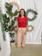 Zoey Basic Ribbed Top-Red-Short Sleeve Tops-hyfve-The Silo Boutique, Women's Fashion Boutique Located in Warren and Grand Forks North Dakota