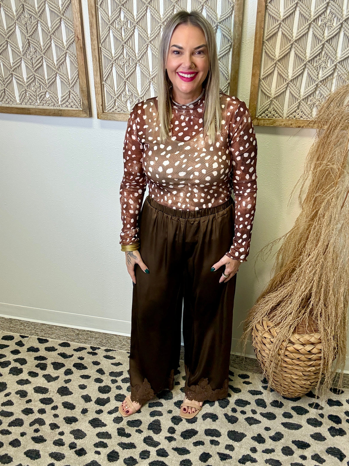 Deer Print Mesh Top-Long Sleeve Tops-jade by jane-The Silo Boutique, Women's Fashion Boutique Located in Warren and Grand Forks North Dakota