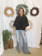 Lisa Risen Wide Hem Flare Jeans-Jeans-risen-The Silo Boutique, Women's Fashion Boutique Located in Warren and Grand Forks North Dakota