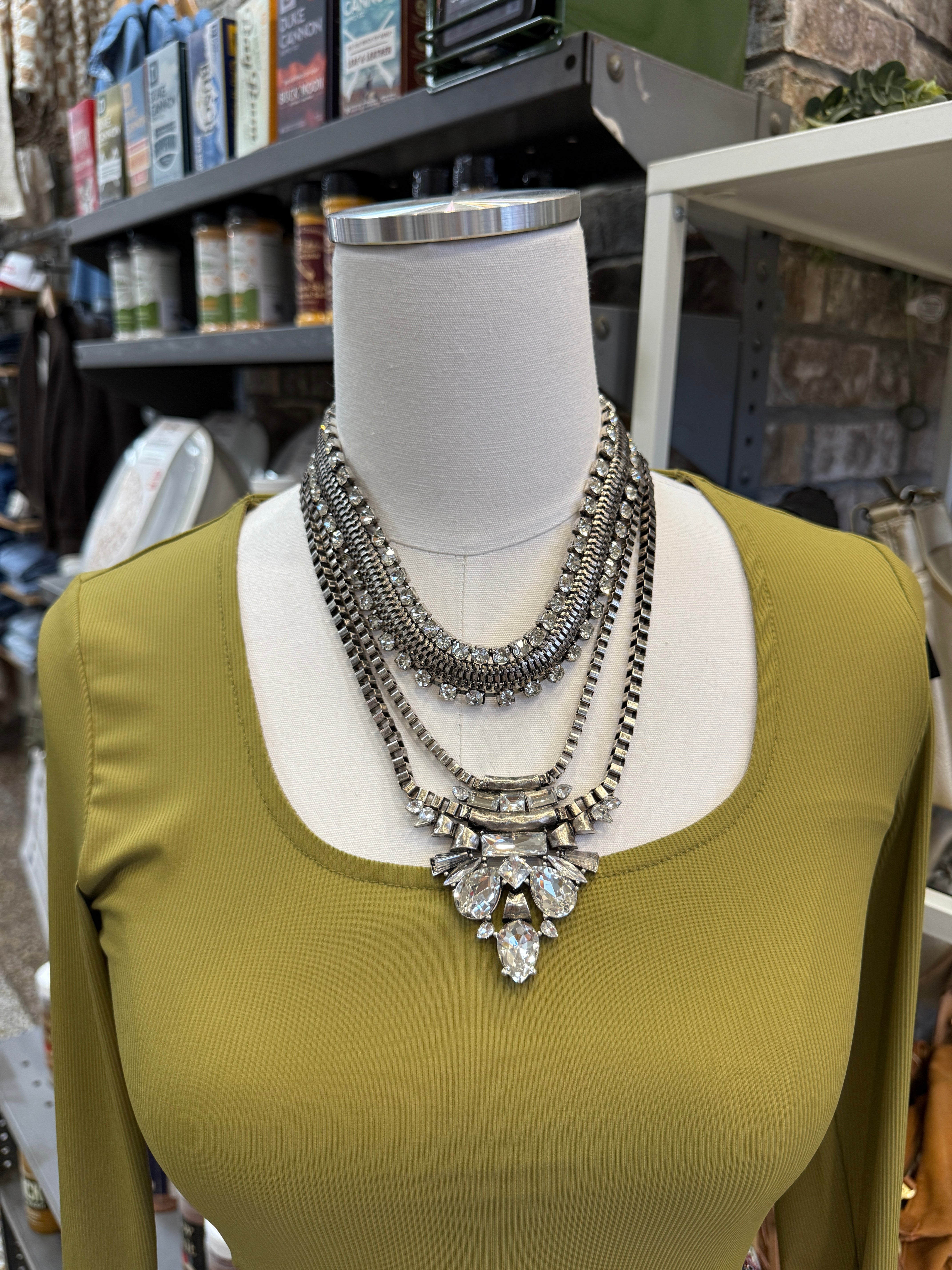 Antique Silver Necklace-Necklaces-Sensibling Corp.-The Silo Boutique, Women's Fashion Boutique Located in Warren and Grand Forks North Dakota