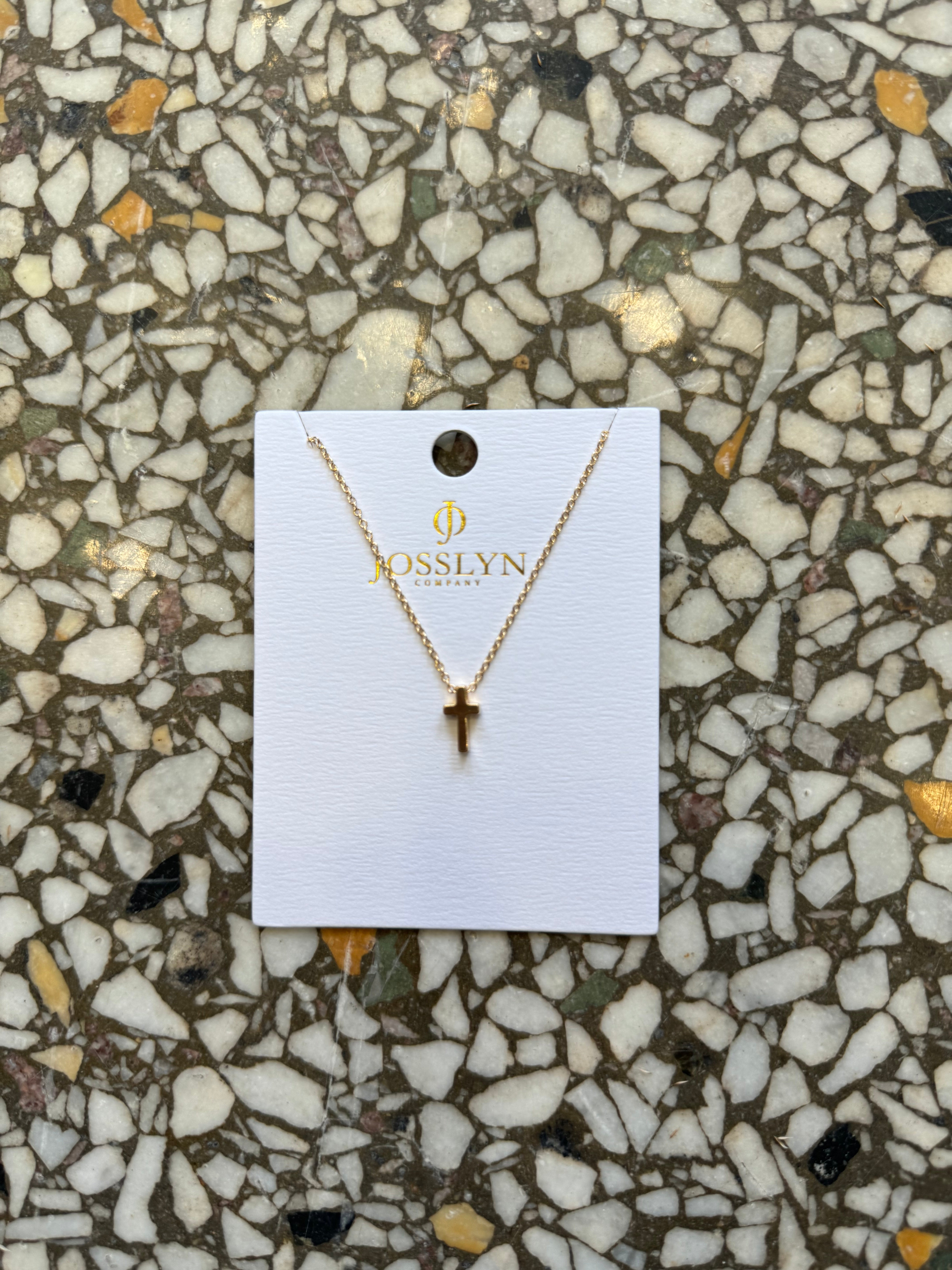 Petite Cross Necklace-Necklaces-wall to wall-The Silo Boutique, Women's Fashion Boutique Located in Warren and Grand Forks North Dakota