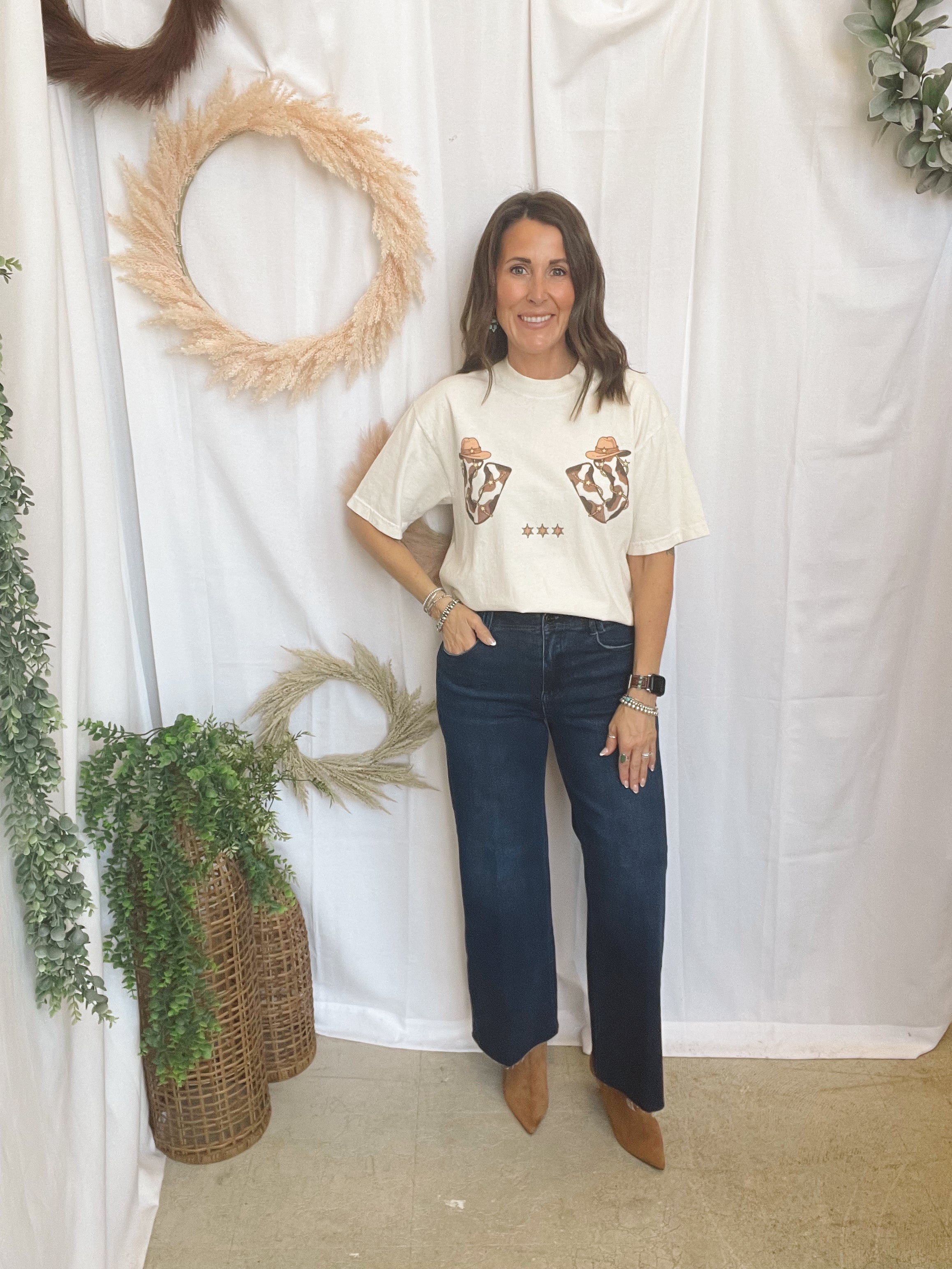 Risen Erika Wide Leg Ankle Jeans-Jeans-risen-The Silo Boutique, Women's Fashion Boutique Located in Warren and Grand Forks North Dakota