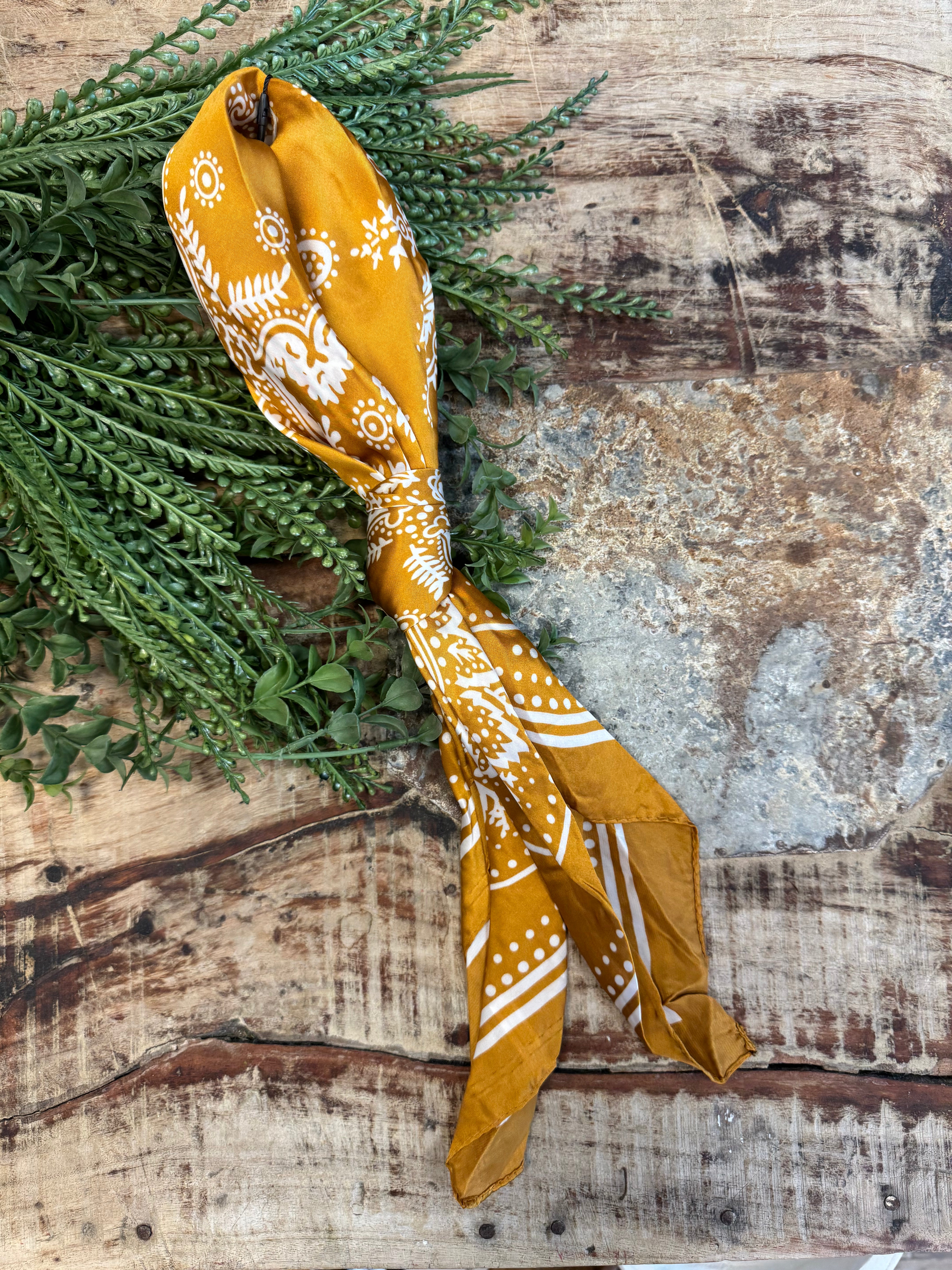 Olivia Moss Scarf-Mustard Paisley-Scarf-dm-The Silo Boutique, Women's Fashion Boutique Located in Warren and Grand Forks North Dakota