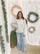 Morgan High Low Hem Sweater-Grey-Cardigans-staccato-The Silo Boutique, Women's Fashion Boutique Located in Warren and Grand Forks North Dakota