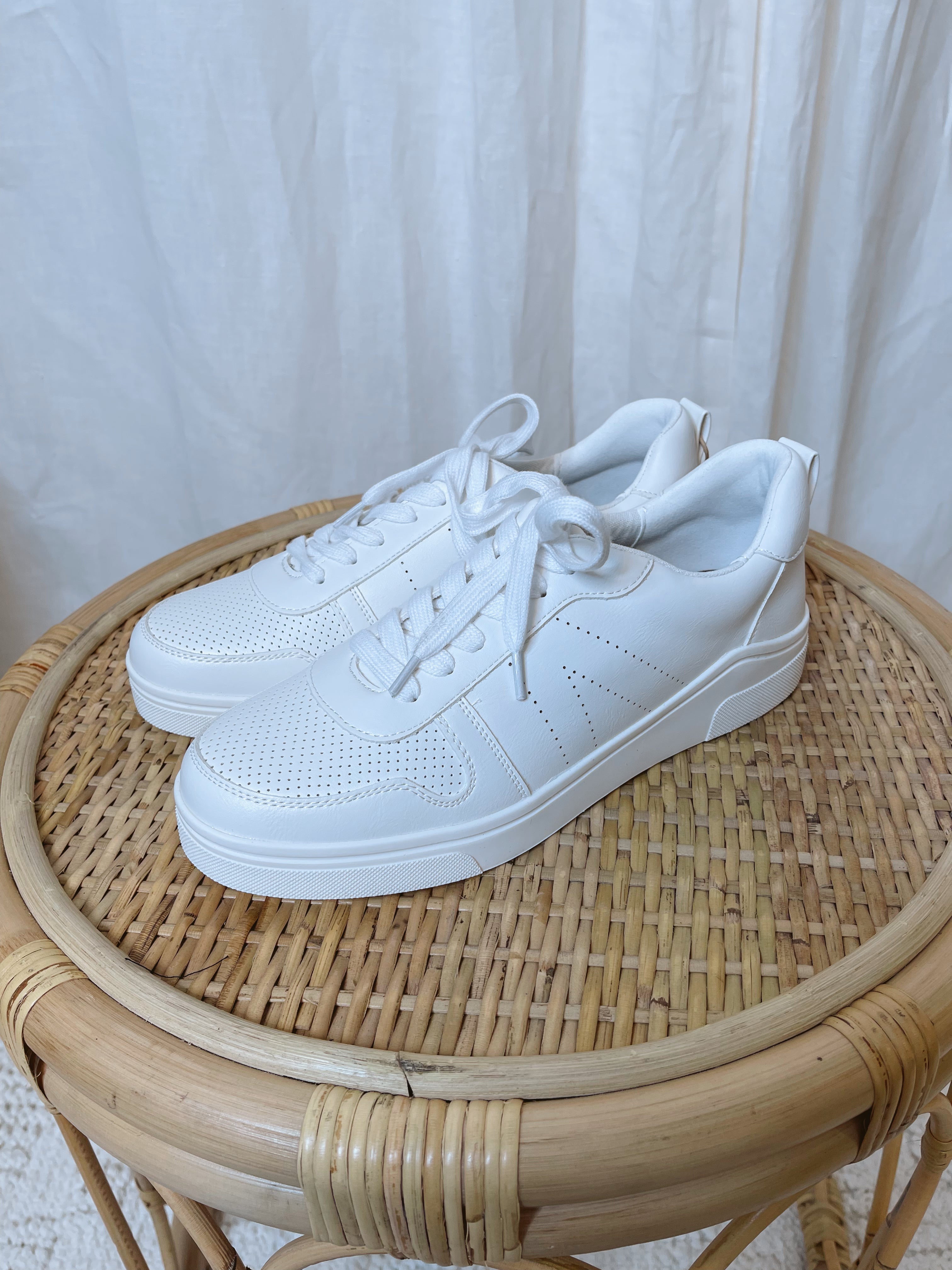 Mia Alta White Sneaker-Sneakers-MIA-The Silo Boutique, Women's Fashion Boutique Located in Warren and Grand Forks North Dakota