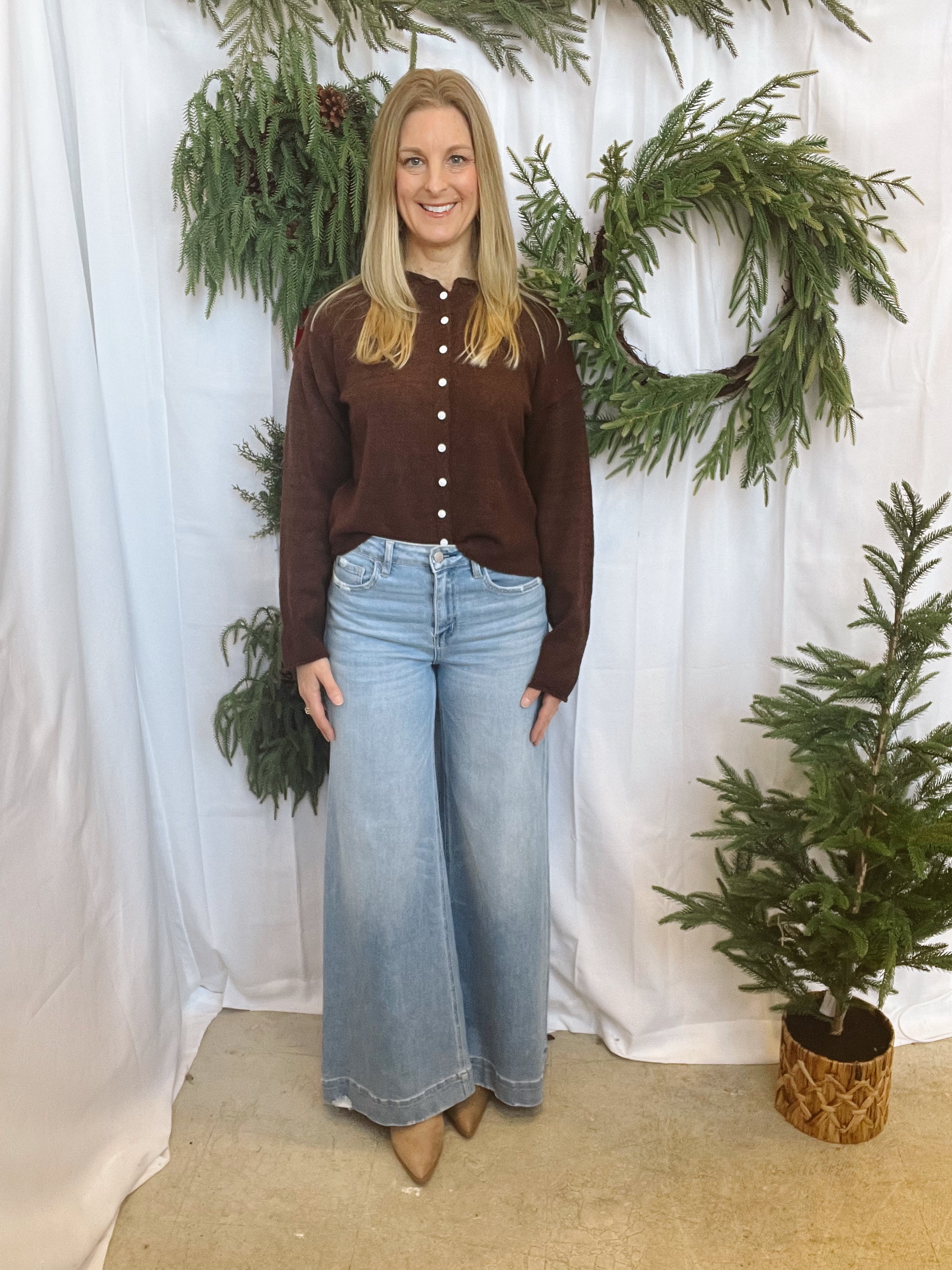 The Classic Staple Cardigan-Chocolate-Cardigans-mimosa-The Silo Boutique, Women's Fashion Boutique Located in Warren and Grand Forks North Dakota