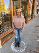 Latte Ivy Slouch Sweater-Sweaters-bluivy-The Silo Boutique, Women's Fashion Boutique Located in Warren and Grand Forks North Dakota