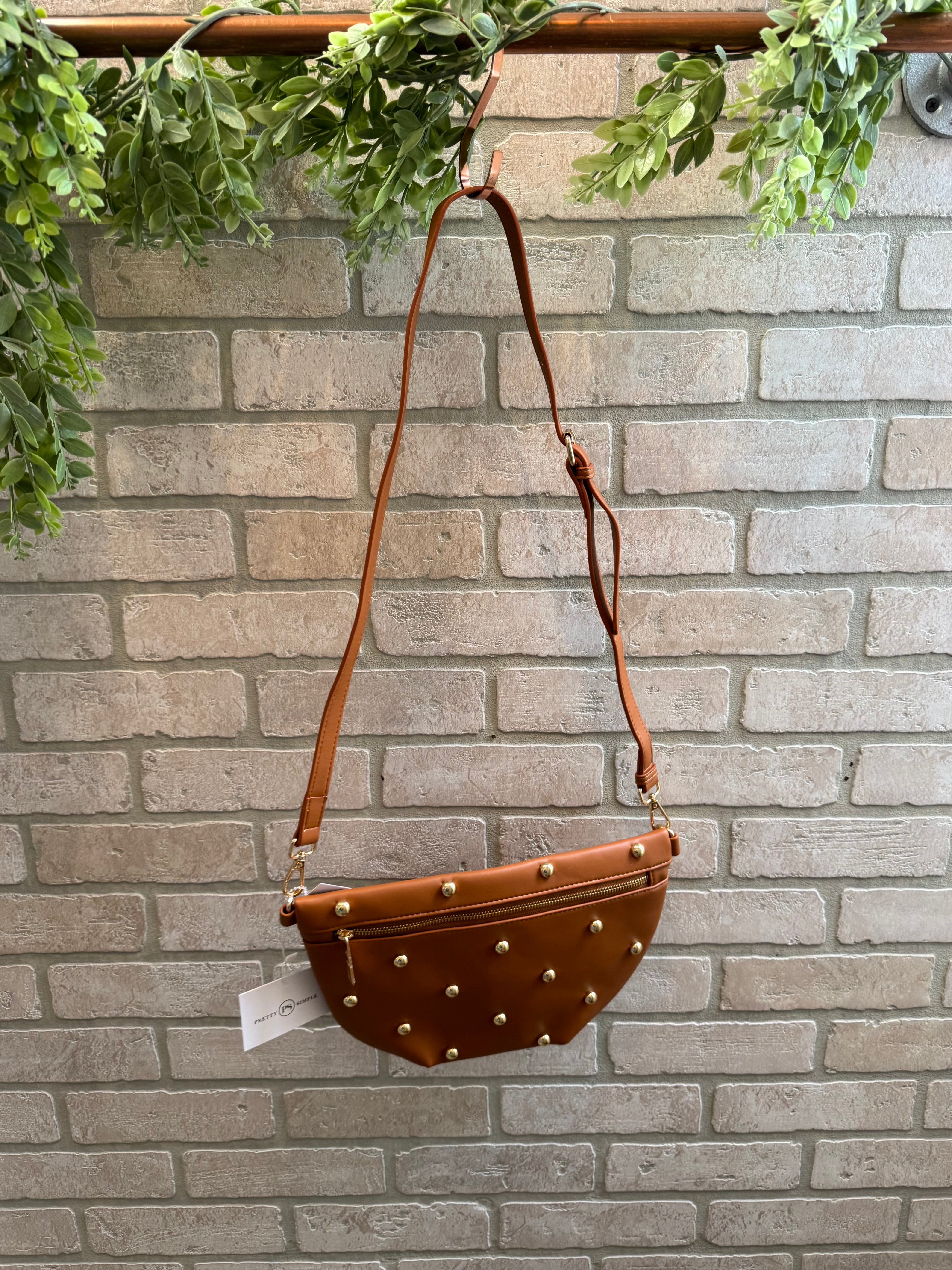 Pretty Simple Westlyn Bum Bag-Brown-Crossbody Purses-pretty simple-The Silo Boutique, Women's Fashion Boutique Located in Warren and Grand Forks North Dakota