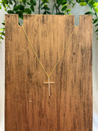 Annie Gold Cross Necklace-Necklaces-Dallas Market-The Silo Boutique, Women's Fashion Boutique Located in Warren and Grand Forks North Dakota