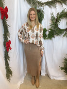 Callie Sweater-Caramel-Sweaters-hyfve-The Silo Boutique, Women's Fashion Boutique Located in Warren and Grand Forks North Dakota