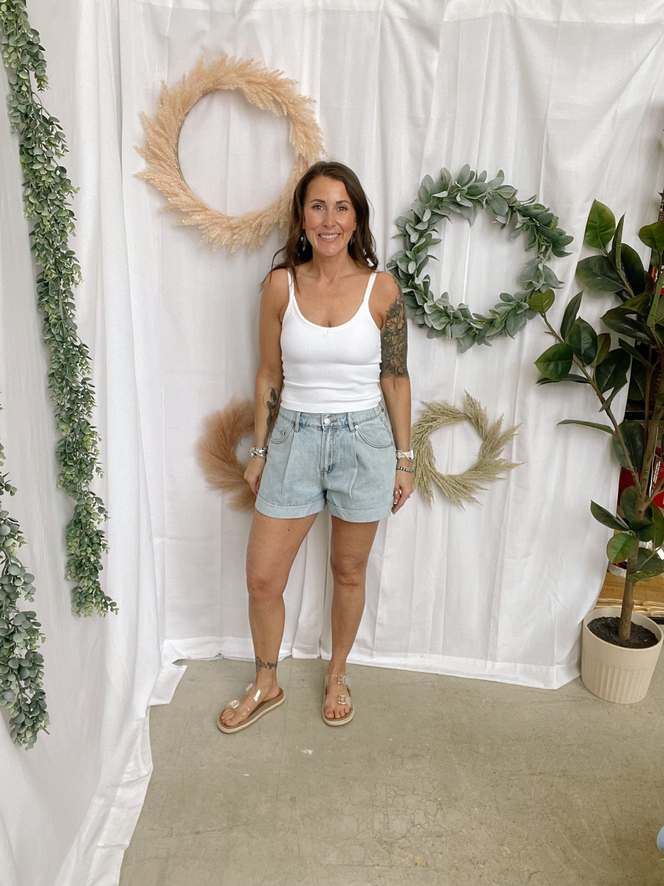 Ribbed V Neck Cami Bra-White-Bralettes-by together-The Silo Boutique, Women's Fashion Boutique Located in Warren and Grand Forks North Dakota