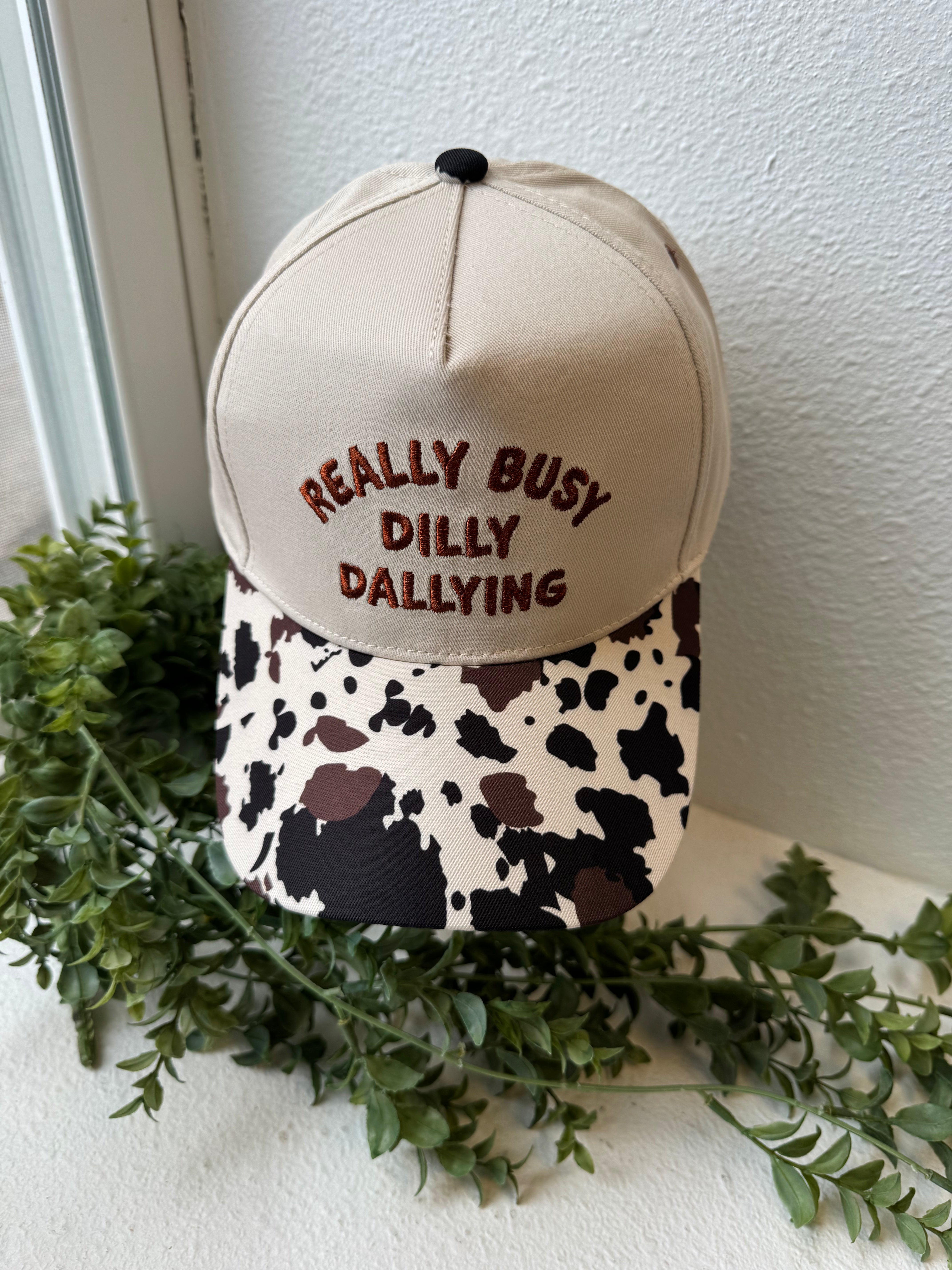 Zen Really Busy Dilly Dallying Hat-Cow-Hats-Zenana-The Silo Boutique, Women's Fashion Boutique Located in Warren and Grand Forks North Dakota