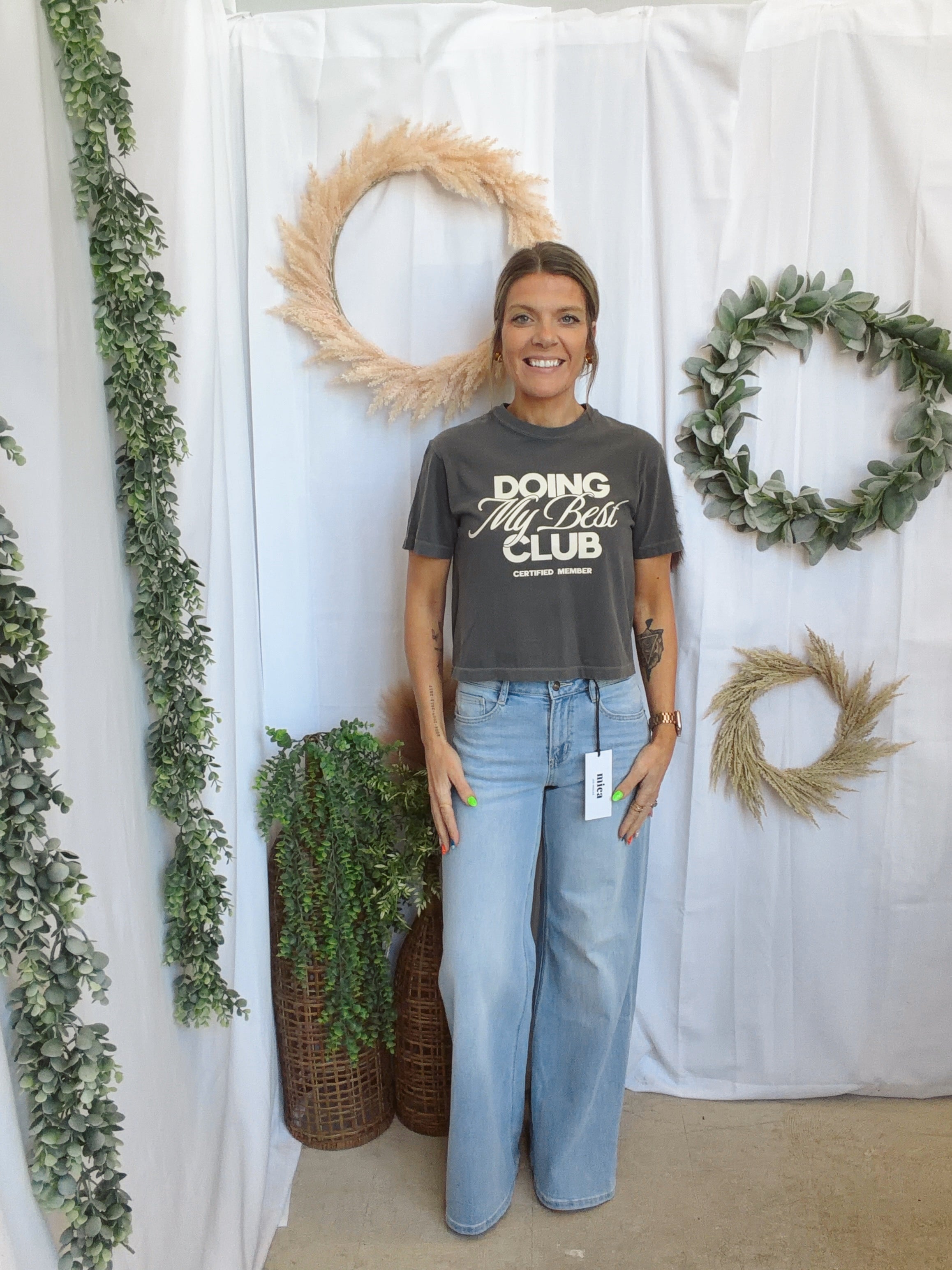 Lola Doing My Best Club Graphic Tee-Graphic Tees-faire-The Silo Boutique, Women's Fashion Boutique Located in Warren and Grand Forks North Dakota