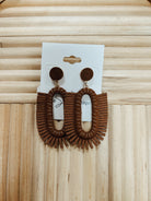 Suede Fringe Dangle Earrings-earrings-Fame-The Silo Boutique, Women's Fashion Boutique Located in Warren and Grand Forks North Dakota