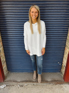 Super Soft Tunic Top-Cream-Long Sleeve Tops-bluivy-The Silo Boutique, Women's Fashion Boutique Located in Warren and Grand Forks North Dakota