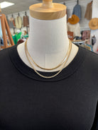 Bone + Stud Neckalce-Necklaces-Fame-The Silo Boutique, Women's Fashion Boutique Located in Warren and Grand Forks North Dakota