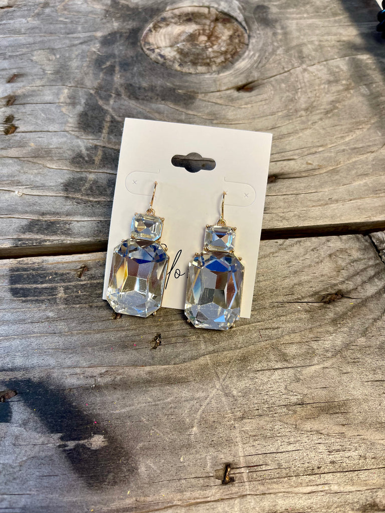 Posh Gem Glam Earrings-earrings-posh-The Silo Boutique, Women's Fashion Boutique Located in Warren and Grand Forks North Dakota