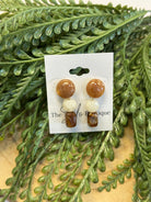 Brown Acrylic Drop Earrings-Earrings-fame-The Silo Boutique, Women's Fashion Boutique Located in Warren and Grand Forks North Dakota
