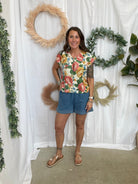 Justine Floral Top-Vests-jade by jane-The Silo Boutique, Women's Fashion Boutique Located in Warren and Grand Forks North Dakota