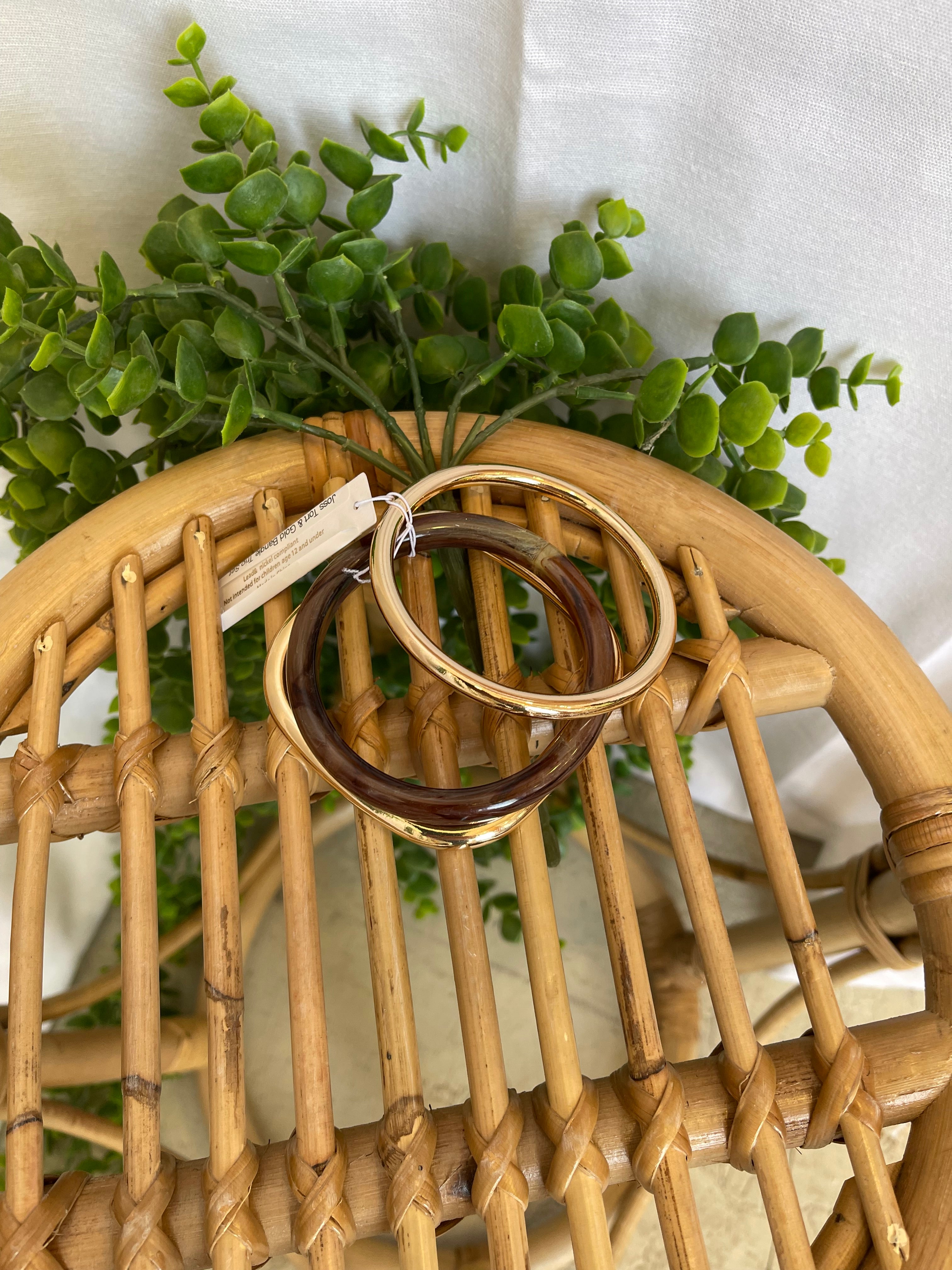 Joss Tort & Gold Bangle Trio Set-Bracelets-joss-The Silo Boutique, Women's Fashion Boutique Located in Warren and Grand Forks North Dakota