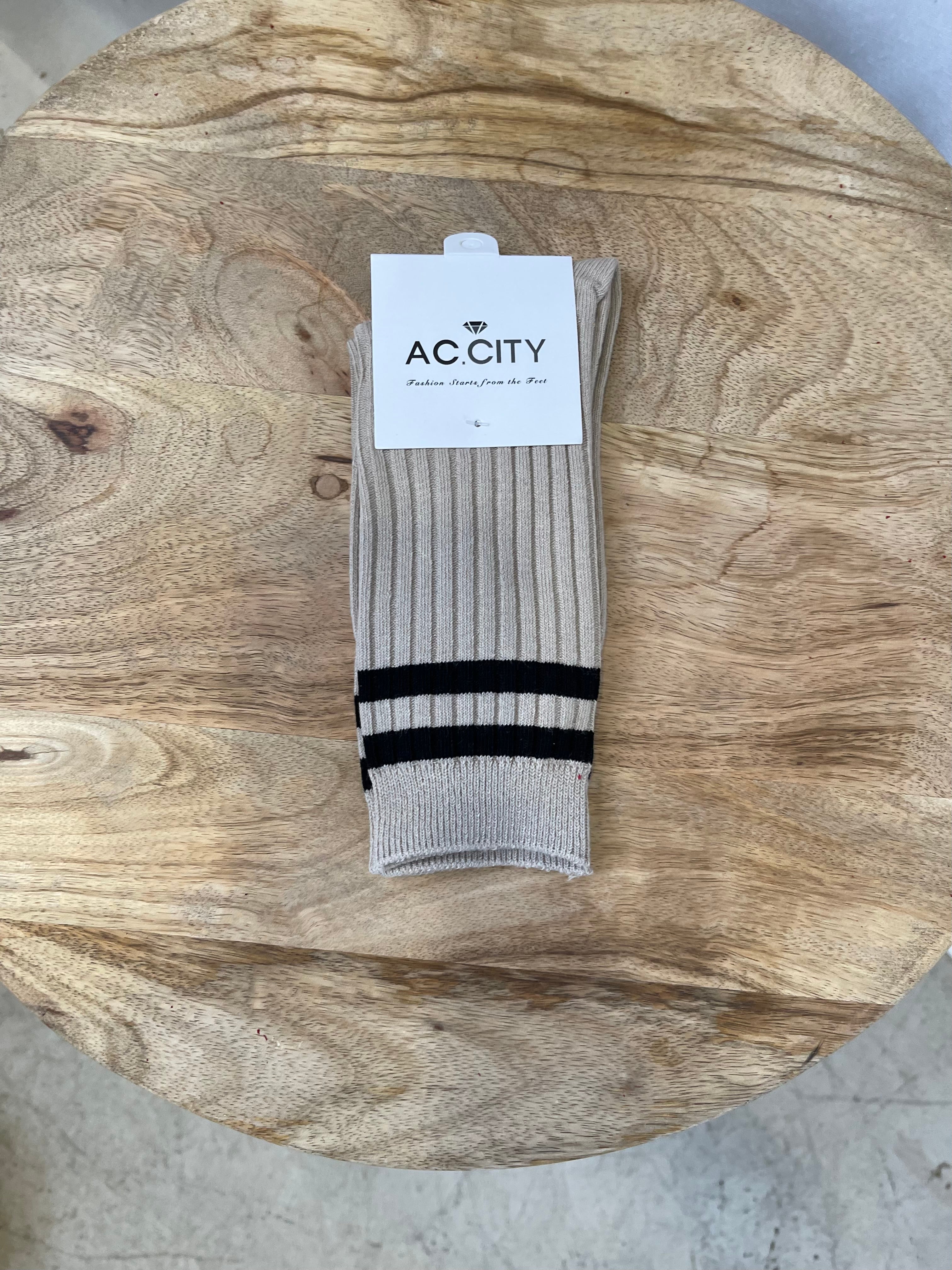 Classic Two Stripes Socks-socks-city-The Silo Boutique, Women's Fashion Boutique Located in Warren and Grand Forks North Dakota