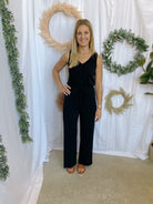 Modal Knit Jumpsuit-Black-Jumpsuits & Rompers-skies are blue-The Silo Boutique, Women's Fashion Boutique Located in Warren and Grand Forks North Dakota