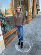 Risen Cuffed Medium Wash Straight Jeans-Jeans-risen-The Silo Boutique, Women's Fashion Boutique Located in Warren and Grand Forks North Dakota