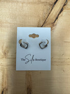 Splendid Angle Huggies-earrings-splendid iris-The Silo Boutique, Women's Fashion Boutique Located in Warren and Grand Forks North Dakota