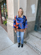 Toffee Print Knit Sweater-Sweaters-jodifl-The Silo Boutique, Women's Fashion Boutique Located in Warren and Grand Forks North Dakota