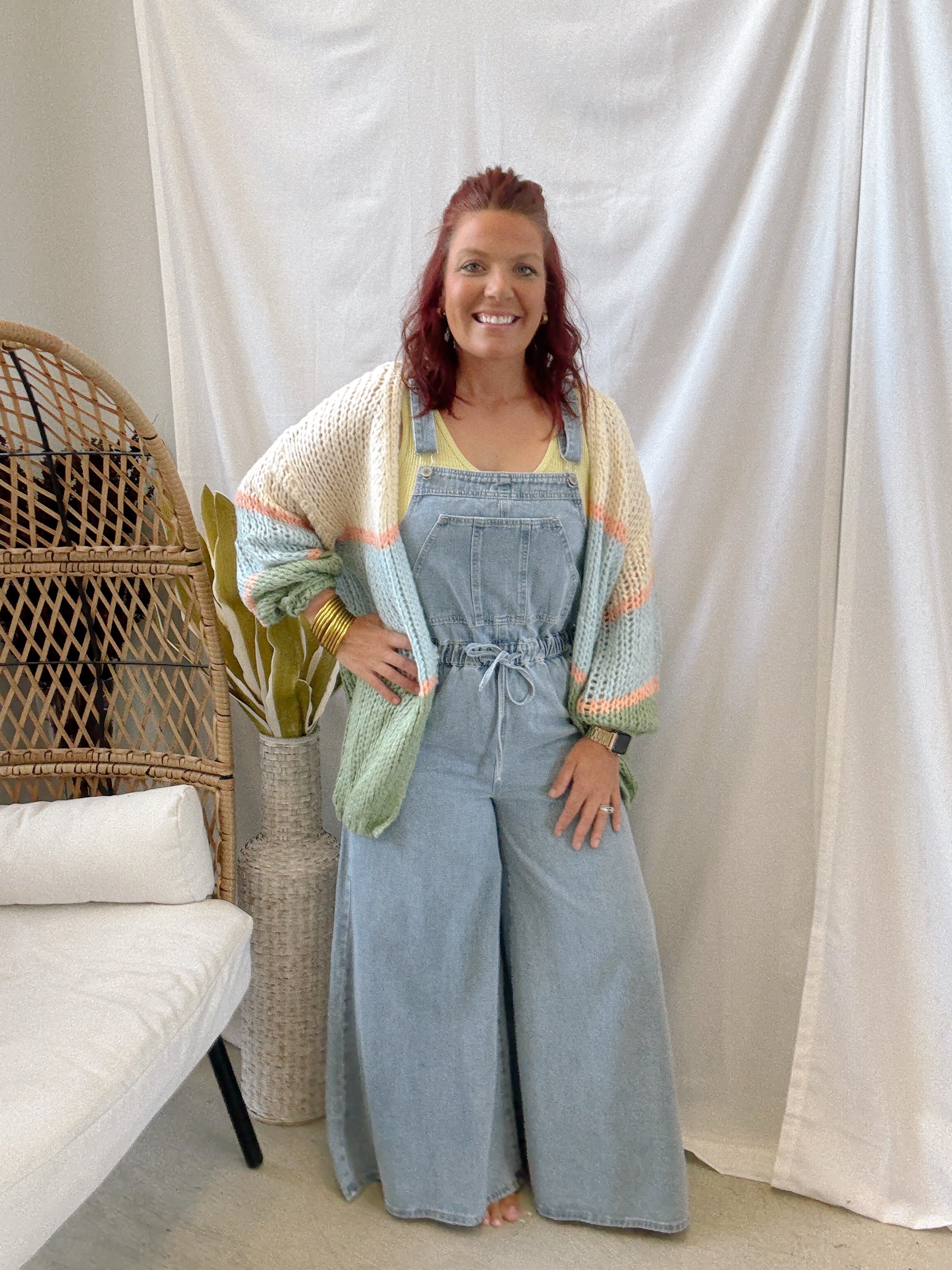 Feeling Free Blue Combo Cardigan-Cardigans-wishlist-The Silo Boutique, Women's Fashion Boutique Located in Warren and Grand Forks North Dakota